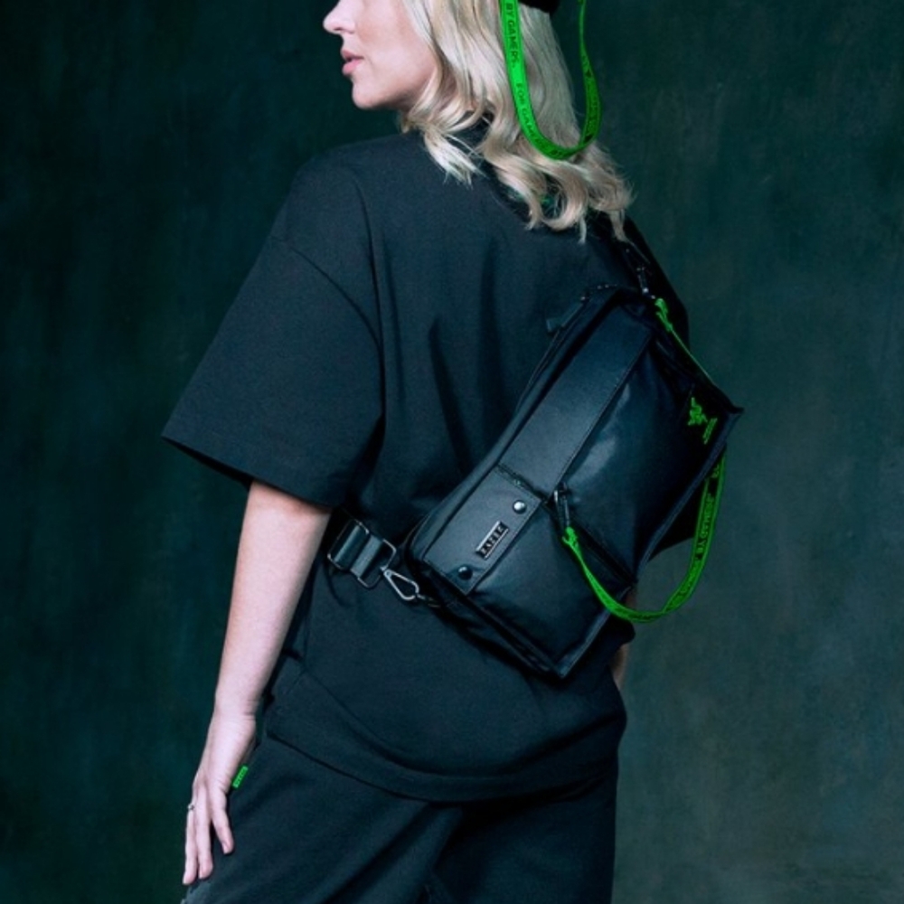 *NO COIN PURSE - Razer Esports Gaming Xanthus Black Crossbody Bag - Picture 2 of 5